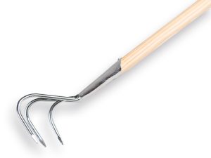 Tuinkrabber 3 tands VERZINKT met steel.