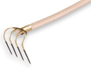 Mesthaak 4 tands van 13 cm met steel 140 cm.