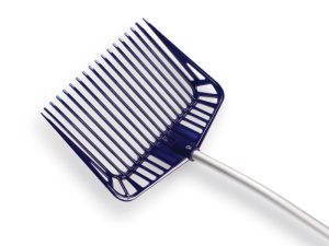 Allesruimer 18 tands 33 cm breed blauw met aluminium steel en D-handvat.