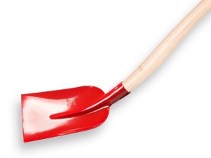 Betonschop rood gehard met steel 110cm dubbel extra gebogen