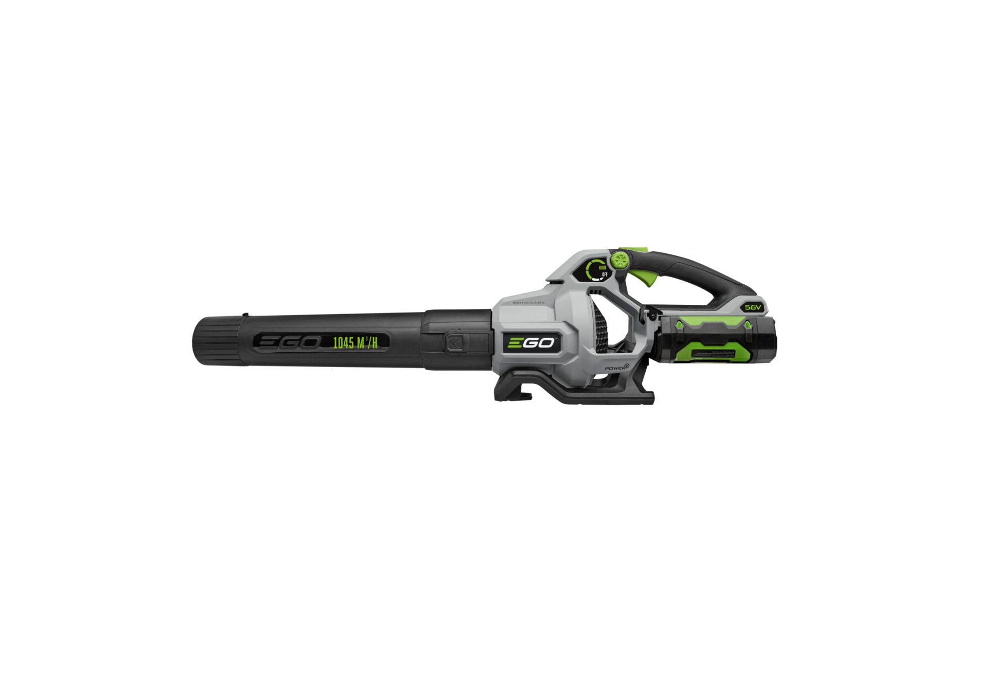 EGO accu bladblazer LB6151E met accu en lader zijkant