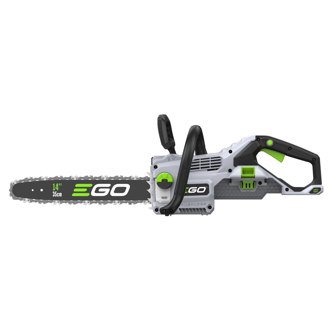 Ego accu kettingzaag 35cm CS1410E zijkant